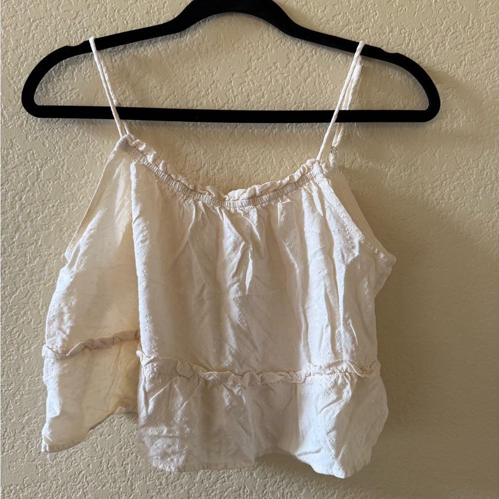 Women's Cream Spaghetti Strap Top